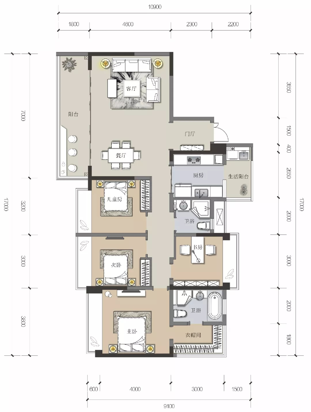 北大資源紫境府裝修